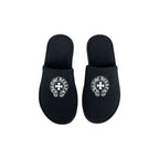 Chrome Hearts Cross Horse Shoe Logo Black Slippers