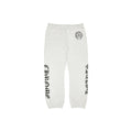 Chrome Hearts Cross Print Horse Shoe Logo White Sweat Pants