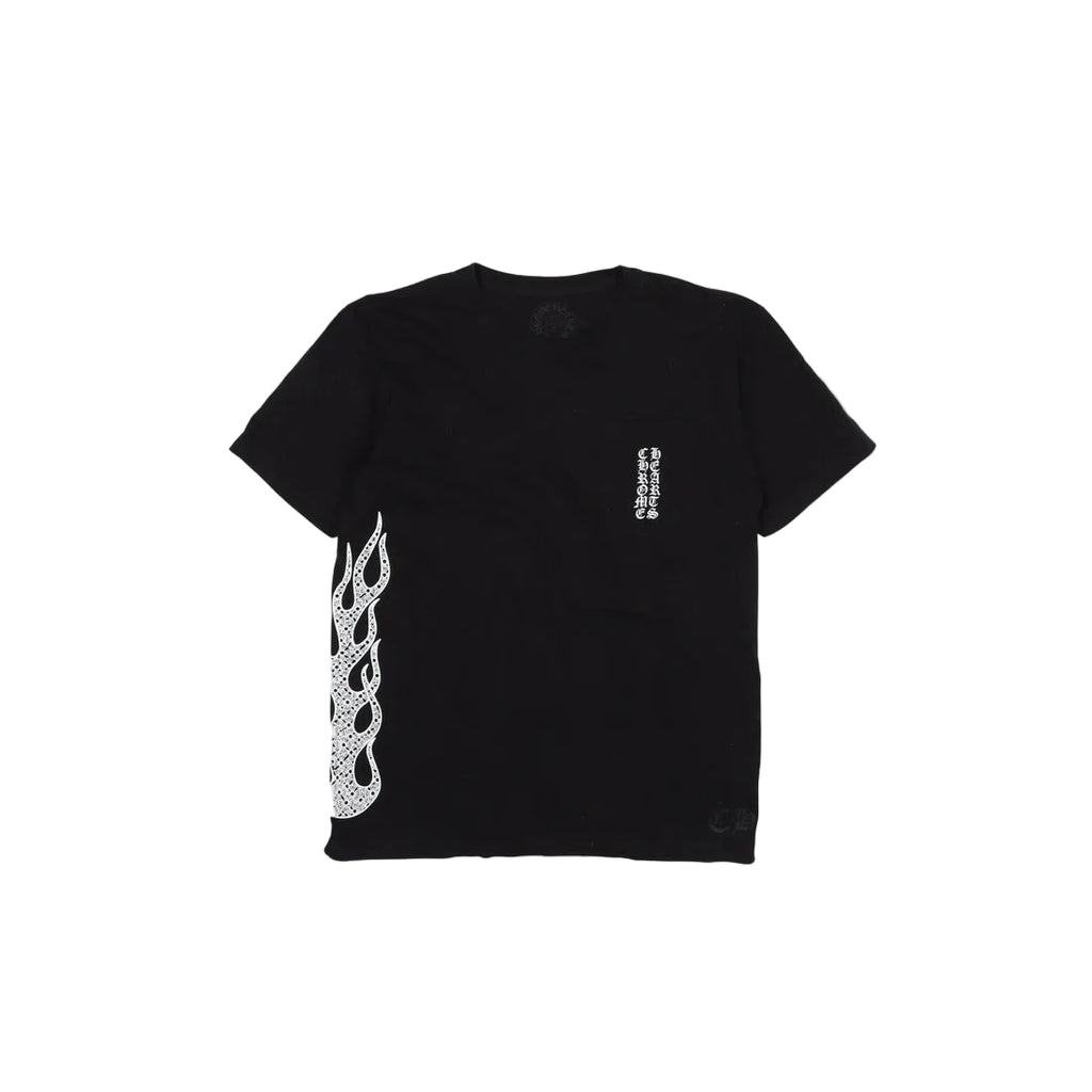 Chrome Hearts Flames Black Pocket Tee