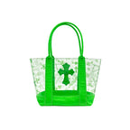 Chrome Hearts Green PVC and Calf Leather Tote Bag