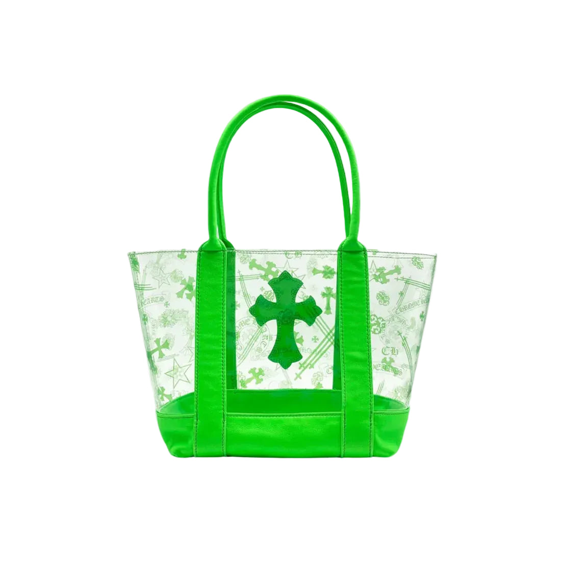 Chrome Hearts Green PVC and Calf Leather Tote Bag