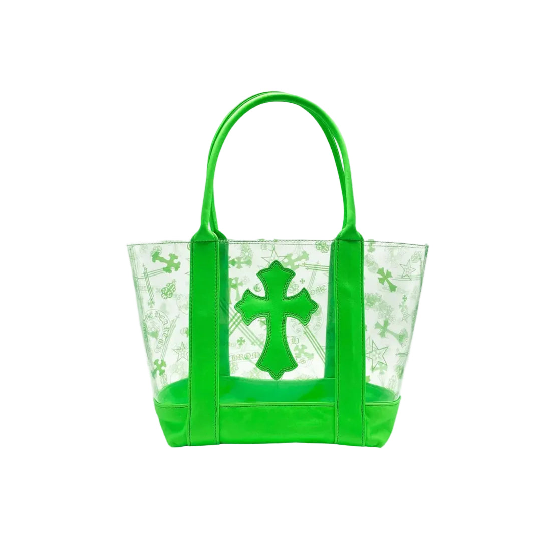 Chrome Hearts Green PVC and Calf Leather Tote Bag