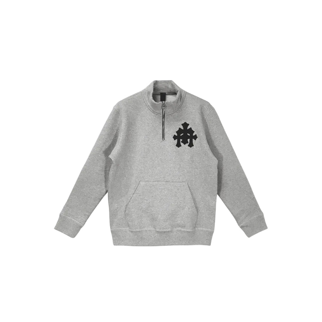 Chrome Hearts Grey Quarter Zip Crewneck