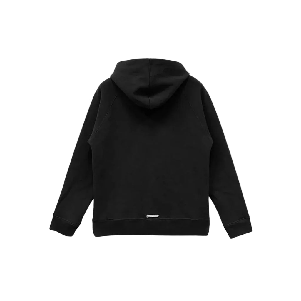 Chrome Hearts Leather Cross Logo Hoodie, Black