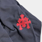 Chrome Hearts Triple Cross Logo Sweatpants, Navy Red