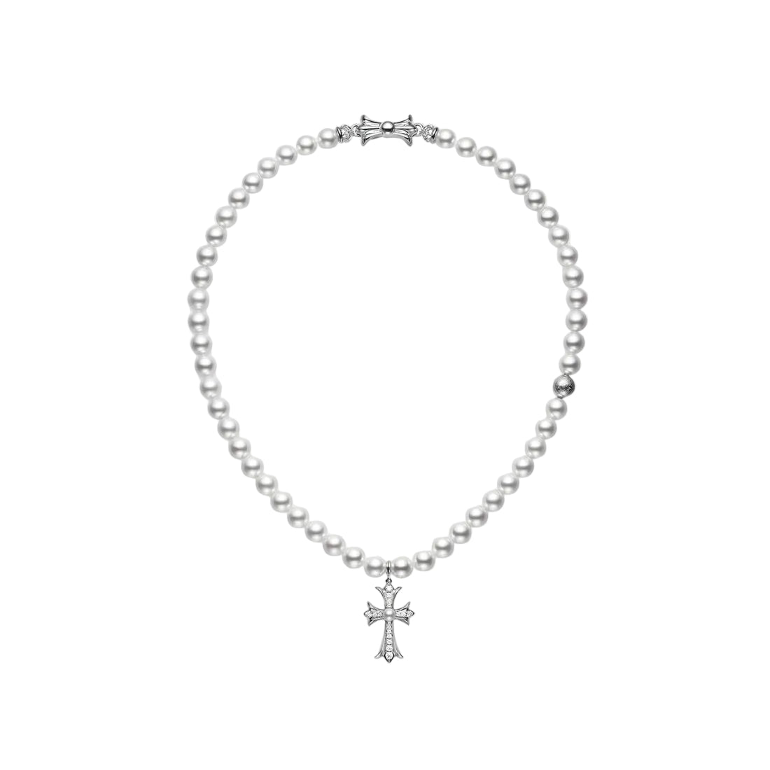 Mikimoto x Chrome Hearts Pearl & Diamond Necklace